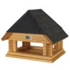 Vogelfutterhaus, Braun/schwarz, 29 X 39 X H 32 Cm -Gartenbedarf Geschäft 0910101480 Koelle Vogelfutterhaus aus Kiefernholz gebeizt 114699