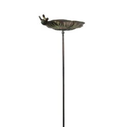 Vogeltränke Am Stab, Bronzeoptik, 25 X 24 X 8 Cm