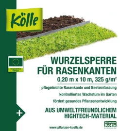 Kölle Wurzelsperre Für Rasen 0,2x10 M -Gartenbedarf Geschäft 0910301208 Koelle Wurzelsperre Rasen 0 2x10m 5 50027
