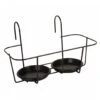 Haken-Blumentopfhalter, Metall, Schwarz, 34 X 18 Cm, Für Zwei Töpfe 2 Haken-Blumentopfhalter, Metall, Schwarz, 34 X 18 Cm, Für Zwei Töpfe -Gartenbedarf Geschäft 0910600240 Haken Blumentopfhalter fuer 2 Toepfe 34x18cm schwarz Metall 61902