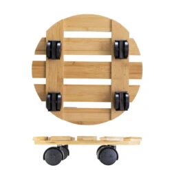 Multi Roller Bambus, 100 Kg Tragkraft, Ø 29 Cm -Gartenbedarf Geschäft 0920600474 multi roller bambus hell 1 116673