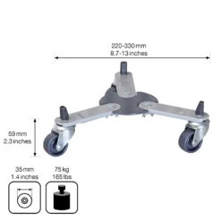 Multi Roller Sun City, Tragkraft 75 Kg, Stahl, Ca. 6 X 26,5-37,5 Cm -Gartenbedarf Geschäft 0920600493 multi roller suncity small 4 116676
