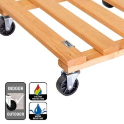 Multi Roller, Tragkraft 120 Kg, Hellbraun, Ca. 10 X 38 X 38 Cm -Gartenbedarf Geschäft 0920600514multi roller kiefer kastanie 5 116711