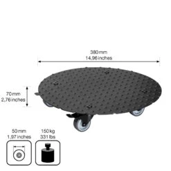 Pflanzenroller 'Alaska', Tragkraft 150 Kg, Anthrazit, Alu, 7 X 38 X 38 Cm -Gartenbedarf Geschäft 0920600519 pflanzenroller alaska 4 116736