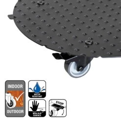 Pflanzenroller 'Alaska', Tragkraft 150 Kg, Anthrazit, Alu, 7 X 38 X 38 Cm -Gartenbedarf Geschäft 0920600519 pflanzenroller alaska 5 116735