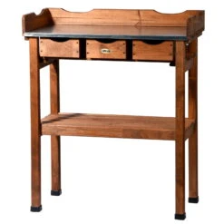 Pflanztisch, Natur, Kiefernholz, 78 X 38 X H91 Cm -Gartenbedarf Geschäft 0940700263 Pflanztisch mit Schubladen 1 118913