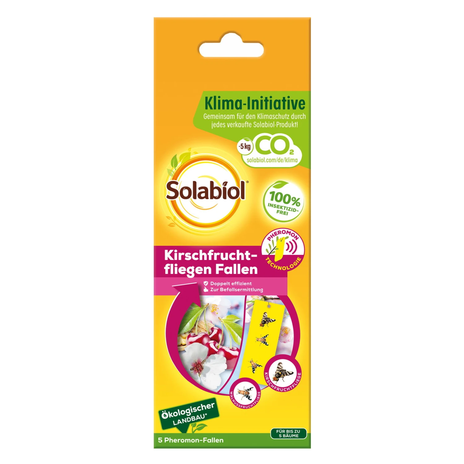 Solabiol Kirschfruchtfliegenfalle, 5er-Pack 3 Solabiol Kirschfruchtfliegenfalle, 5er-Pack