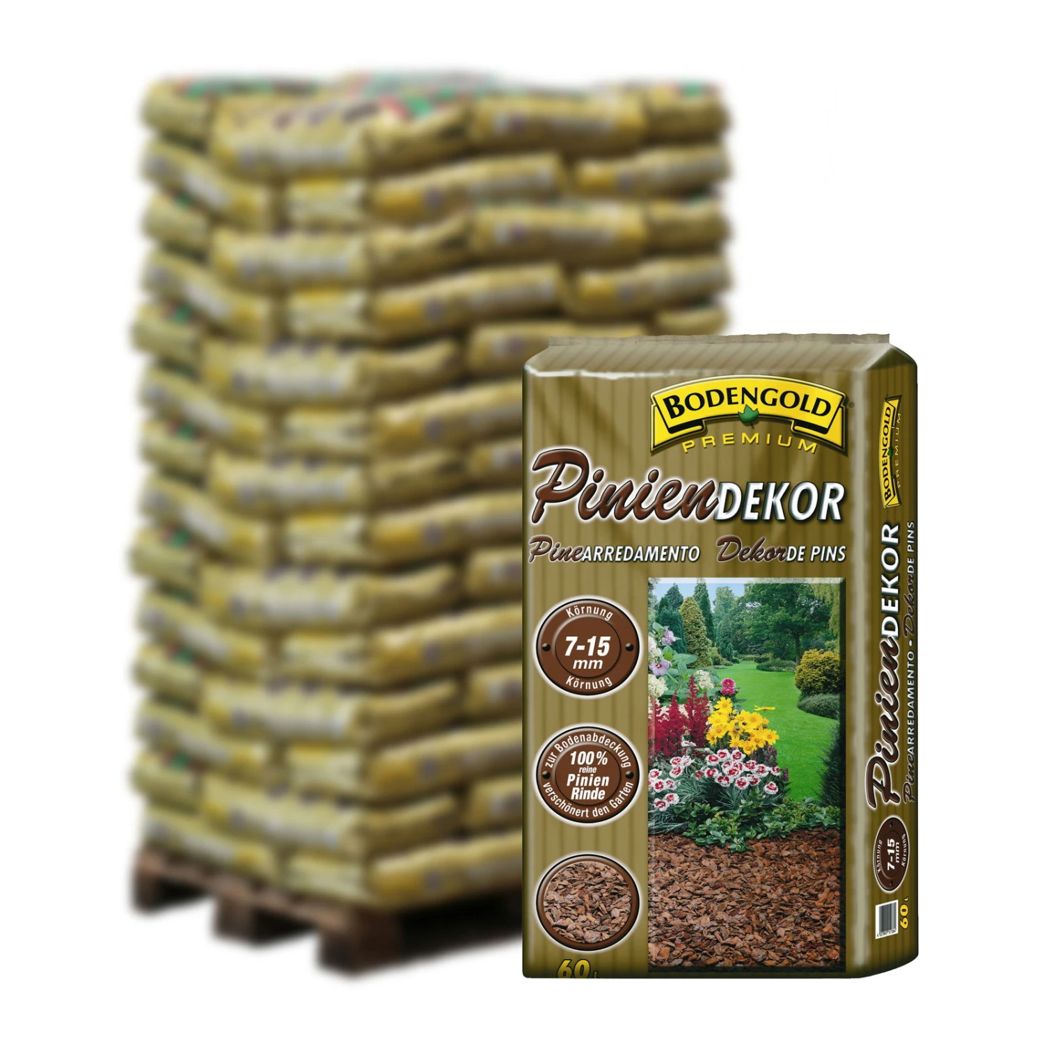 Piniendekor Braun, 7-15 Mm, 2340 L Gesamt, 39 Sack á 60 L 3 Piniendekor Braun, 7-15 Mm, 2340 L Gesamt, 39 Sack á 60 L