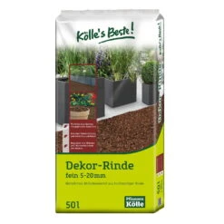 Kölle's Beste Dekor-Rinde Fein, 2250 L Gesamt, 45 Sack á 50 L, Palettenware -Gartenbedarf Geschäft 0960400022 KB Dekorrinde 05 20mm 50L1 77012