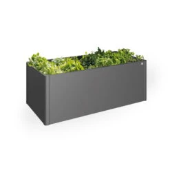Neue Produkte -Gartenbedarf Geschäft 0980250079 65015 Hochbeet2x1 dunkelgrau Schatten mitPflanzen 122597