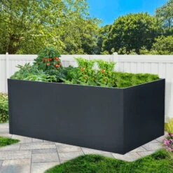 Hochbeet Mit Doppelwand, Anthrazit -Gartenbedarf Geschäft 0980250152 Hochbeet mit Doppelwand 3 94169