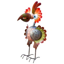 Kölle Vogel Butler, Orange-silber-grün, 67 X 34 X 40 Cm, Langlebig, Metall