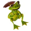 Metall-Frosch Mit Regenschirm, 22 X 22 X 18 Cm 2 Metall-Frosch Mit Regenschirm, 22 X 22 X 18 Cm -Gartenbedarf Geschäft 0980306351 Koelle Frosch mit Regenschirm sitzend 107070