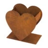 Herz Doppelt Auf Platte, Naturrost, Metall, 15 X 25 X 25 Cm -Gartenbedarf Geschäft 0980306642 Herz doppelt auf Platte 100631