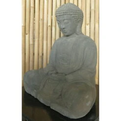 Buddha-Statue, Trockensteinguss, 53 X 40 X 65 Cm -Gartenbedarf Geschäft 0980306821 buddha aus trockensteinguss 2 123368