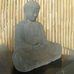 Buddha-Statue, Trockensteinguss, 53 X 40 X 65 Cm -Gartenbedarf Geschäft 0980306821 buddha aus trockensteinguss 3 123370