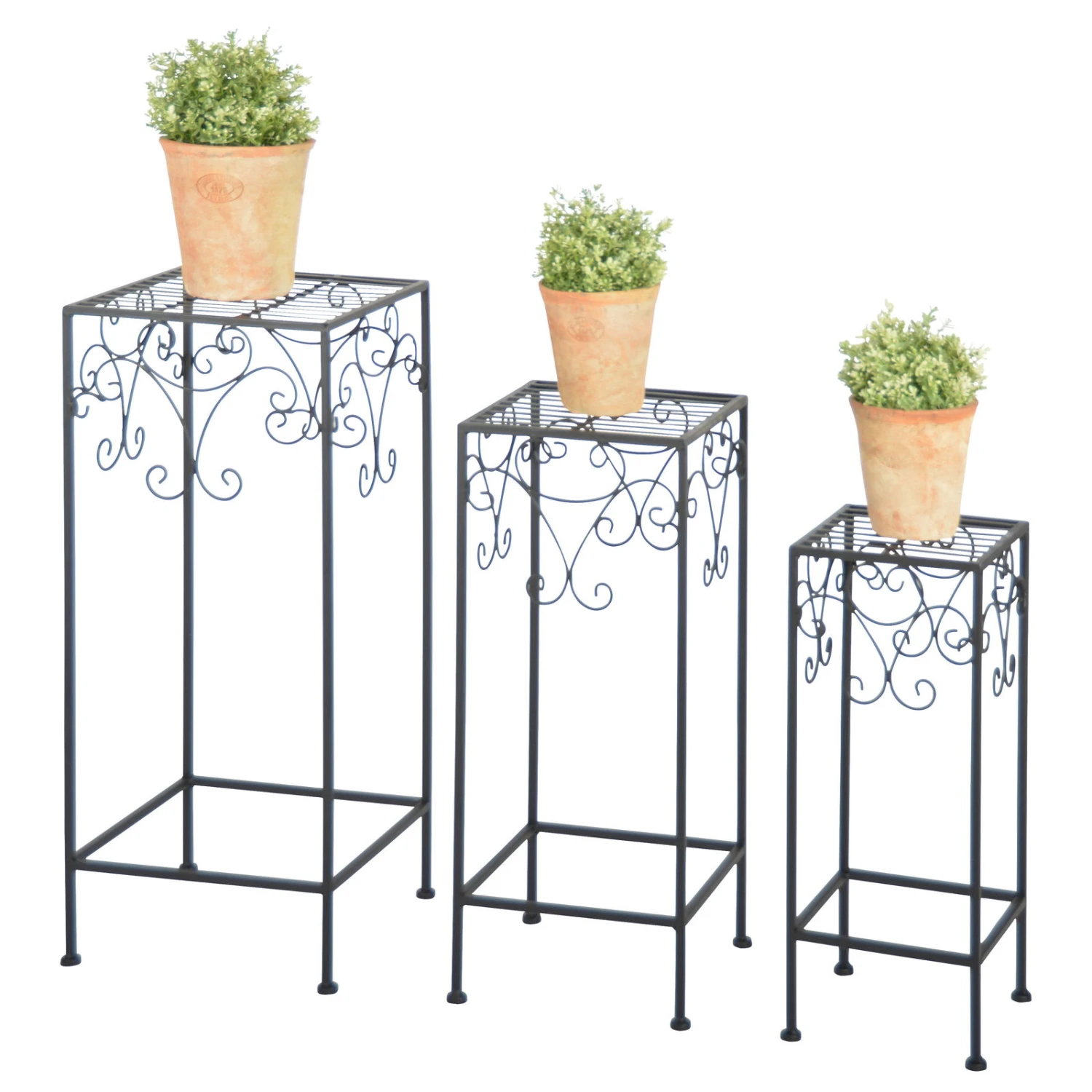 Pflanztisch M, Schwarz, Eisen, Ca. 26 X 26 X 61 Cm 4 Pflanztisch M, Schwarz, Eisen, Ca. 26 X 26 X 61 Cm – Bild 2