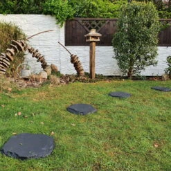 40er-Set Beton-Trittstein 'Typ A', Anthrazit, In Natursteinoptik, 42 X 37 X 3 Cm -Gartenbedarf Geschäft 0990100376 Koelle Beton Trittstein Typ A in Natursteinoptik anthrazit 79084 2