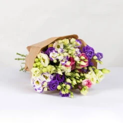 Gemischter Blumenbund 'Lisianthus' Inkl. Gratis Grußkarte -Gartenbedarf Geschäft 1015700001 Lisianthus Mix 10er Bund weiss blau rosa WS 1 94399