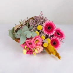 Gemischter Blumenbund 'Glücksrausch' Inkl. Gratis Grußkarte -Gartenbedarf Geschäft 1025700004 DIY Mixbund Gluecksrausch Gerbera Lisi Euka Statice Crasp Fluffy 1 94527