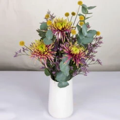 Gemischter Blumenbund 'Baltazar' Inkl. Gratis Grußkarte -Gartenbedarf Geschäft 1025700010 DIY Mixbund Baltazar Chrysanth Craspedia Euka Statice 1 94433