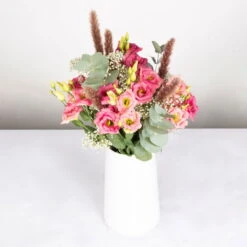 Gemischter Blumenbund 'Eleganz In Rosa' Inkl. Gratis Grußkarte -Gartenbedarf Geschäft 1025700014 DIY Mixbund Eleganz in Rosa Lisianthus rosa Gypso Euka Fluffy 2 94536