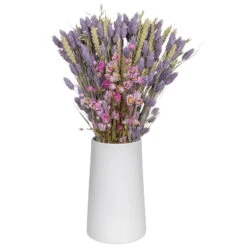 Rosa Trockenstrauß & Lila Glanzgras, 3er-Set, Länge Ca. 55 - 70 Cm -Gartenbedarf Geschäft 1055300003 Trockenstrauss rosa Phalaris lila 1 83165