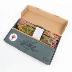 Trockenblumen DIY-Set, Natur-rosa, Länge Ca. 60 Cm -Gartenbedarf Geschäft 1055300012 Trockenblumen DIY Box pink gemischt WS 2 95062