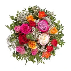 Blumenstrauß 'Rosenzauber' Inkl. Gratis Grußkarte -Gartenbedarf Geschäft 1110600026 Rosenzauber D28cm 4841
