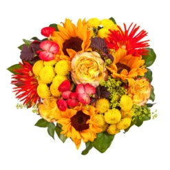 Blumenstrauß 'Sommerabend' Inkl. Gratis Grußkarte 9 Blumenstrauß 'Sommerabend' Inkl. Gratis Grußkarte -Gartenbedarf Geschäft 1110600041 Sommer Orange D33cm 2 6660