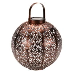 Solarlaterne Damast, Bronze, Ø 18 Cm