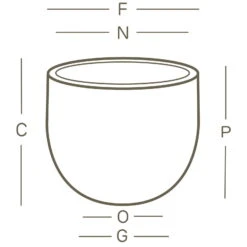 Euro 3 Plast Pflanzkübel Etria Terra, Ø 64 Cm, Erdvol. 86 L -Gartenbedarf Geschäft 3210100706 Pflanzkuebel Etria technische Zeichnung 111246
