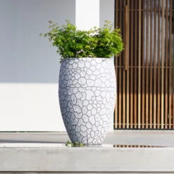 Pflanzvase 'Clay', Elfenbein, Ø 50 X H 72 Cm -Gartenbedarf Geschäft 3210104120 pflanzvase clay 2 116911