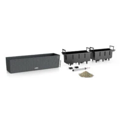 Lechuza Balconera Cottage, Granit -Gartenbedarf Geschäft 3230100595 Balconera Cottage80 79x19x19cm granit Pflanzvol 12Ltr 3 17880