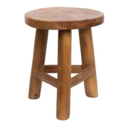 Wurzelholz-Hocker, Light Wax, Ø Ca. 25 Cm X H 30 Cm