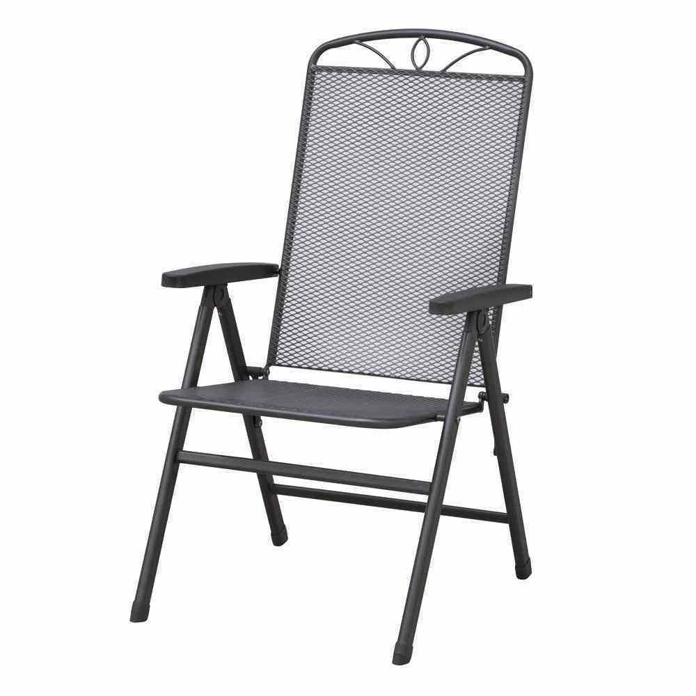 Klappsessel "Elda Plus" Aus Streckmetall, Eisengrau