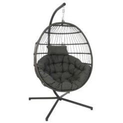 Hängesessel Meran, Kunstrattan, Alurahmen, Faltbar, 128 X 95 X 95 Cm