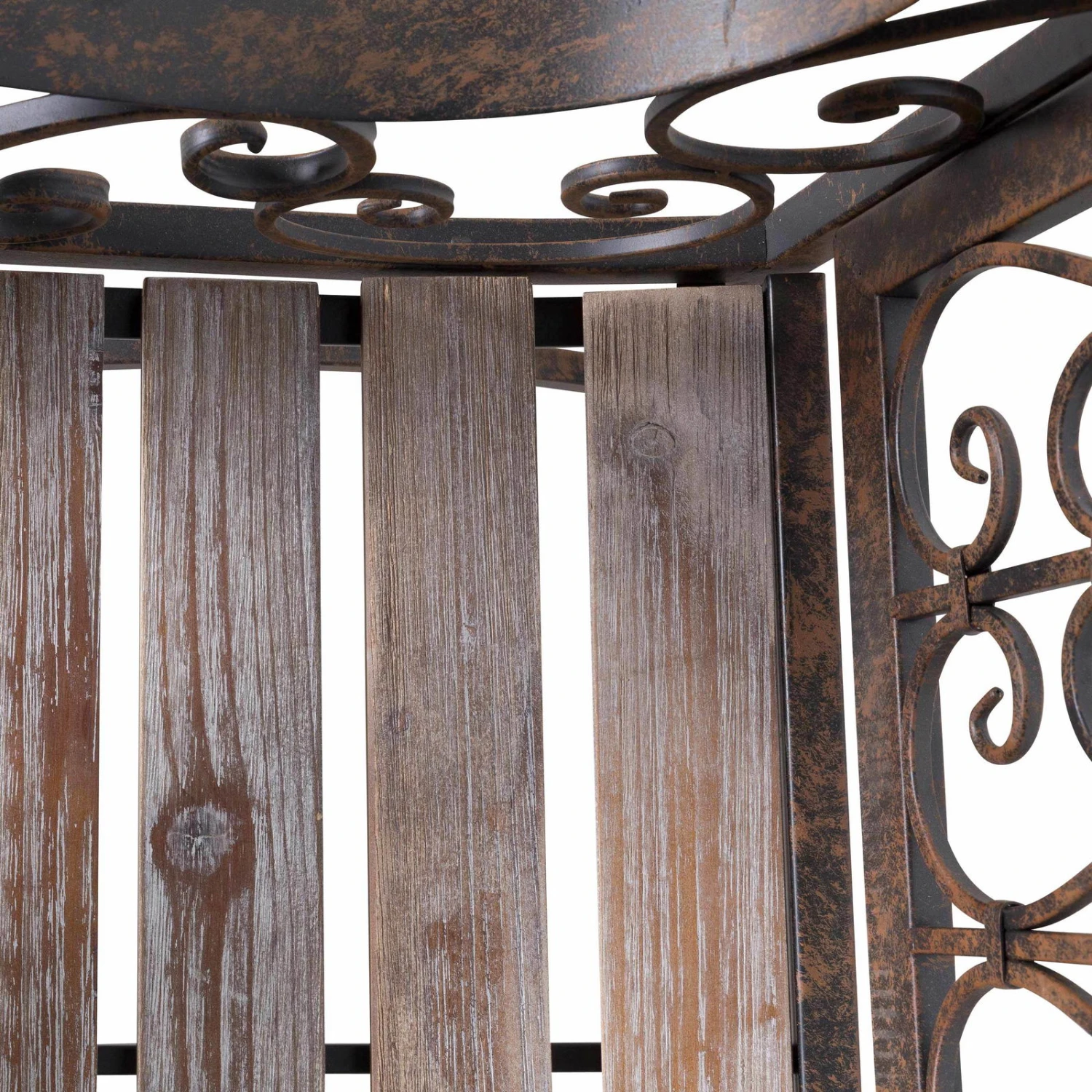 Metall-Gartenbank Bordeaux, Braun Mit Holzsitz, Ca. 91 X 59,2 X 115 Cm 4 Metall-Gartenbank Bordeaux, Braun Mit Holzsitz, Ca. 91 X 59,2 X 115 Cm – Bild 2