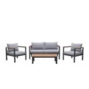 Loungeset 'Kingsbury' Inkl. Auflagen, 5tlg., Dunkelgrau -Gartenbedarf Geschäft 3910302647 Alu Loungeset Kingsbury 1 102906