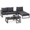 Best Loungegruppe 'Navarino', 4lgt., Anthrazit -Gartenbedarf Geschäft 3910302684 Loungegruppe Navarino 4tlg anthrazit anthrazit 4 100745