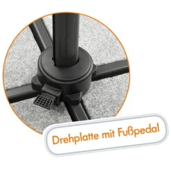 Sonnenschirm Rhodos Eco Twist, Ca. 270 X 270 Cm, Taupe -Gartenbedarf Geschäft 3910502591 Sonnenschirm Rhodos eco Twist ca270x270cm taupe 48740