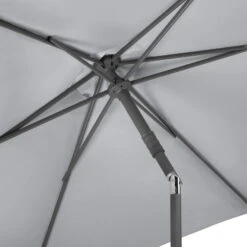 Mittelstockschirm 'Sevilla', Ø Ca. 270 Cm -Gartenbedarf Geschäft 3910503154 Sonnenschirm Sevilla silbergrau 2 90485