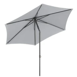 Mittelstockschirm 'Sevilla', Ø Ca. 270 Cm -Gartenbedarf Geschäft 3910503154 Sonnenschirm Sevilla silbergrau 8 90482