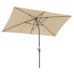 Mittelstockschirm 'Tunis', Ca. 270 X 150 Cm, Natur -Gartenbedarf Geschäft 3910503161 Sonnenschirm Tunis natur 8 90533