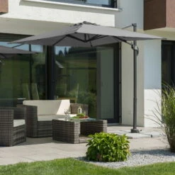 Pendelschirm 'Rhodos Junior', Ca 230 X 230 Cm -Gartenbedarf Geschäft 3910503186 Sonnenschirm Rhodos Junior anthrazit 4 90606