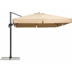 Sonnenschirm 'Rhodos', 300 X 300 Cm, Natur -Gartenbedarf Geschäft 3910503191 Sonnenschirm Rhodos natur 1 91424