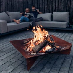 Höfats TRIPLE 90 Feuerschale In Schwarz, Maße 90 X 78 X 24 Cm -Gartenbedarf Geschäft 3920150074 TRIPLE 90 Feuerschale 90x78x24cm 5 57573