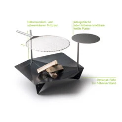 Höfats TRIPLE Grillrost Aus Edelstahl, Maße 45 Cm -Gartenbedarf Geschäft 3920501765 TRIPLE Grillrost D45cm 4 57579