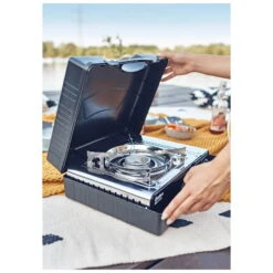 Kartuschenkocher 'Nelson', Oberfläche Edelstahl, 13 X 28 X 37 Cm -Gartenbedarf Geschäft 3930300043 kartuschenkocher nelson ambiente koffer 121300