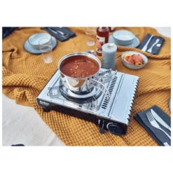 Kartuschenkocher 'Nelson', Oberfläche Edelstahl, 13 X 28 X 37 Cm -Gartenbedarf Geschäft 3930300043 kartuschenkocher nelson ambiente 2 121301